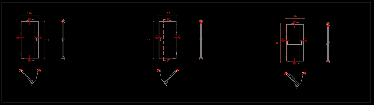 Door type with secton A